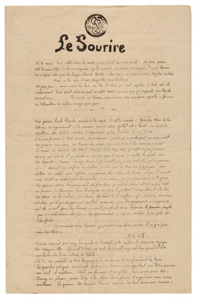 Le Sourire: Ernste Zeitung, Nov. 1899 von Paul Gauguin