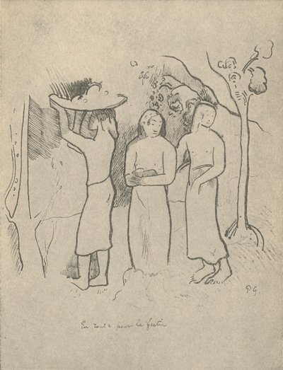 Auf dem Weg zum Fest von Paul Gauguin