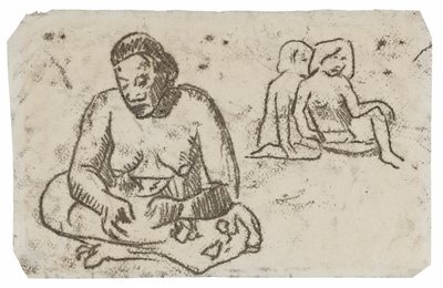 Sitzende Frau (bezogen auf das Gemälde Schwester der Barmherzigkeit) von Paul Gauguin