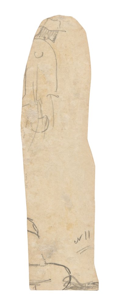 Skizze eines Mannes mit Hut und Fragment der Schulter einer Frau von Paul Gauguin