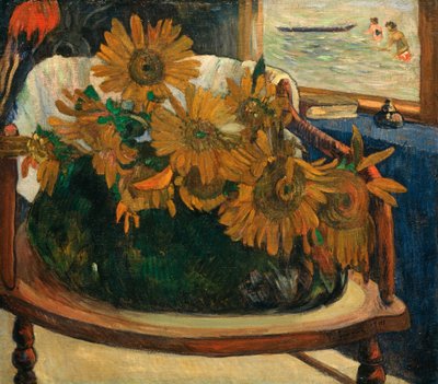 Sonnenblumen auf einem Sessel von Paul Gauguin