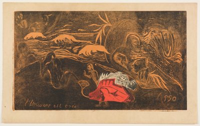 Die Schöpfung des Universums, aus der Serie „Noa Noa“ von Paul Gauguin