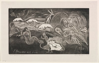 Die Schöpfung des Universums, aus der Serie „Noa Noa“ von Paul Gauguin
