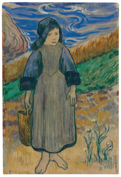 Junge Bretonin am Meer; Jeune Bretonne au bord de la mer, 1889 von Paul Gauguin