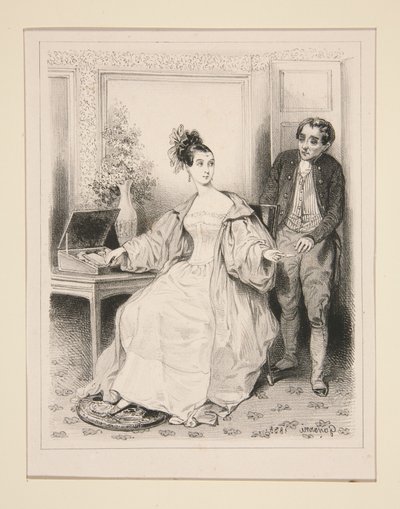 (DIE ANTWORT.) von Paul Gavarni