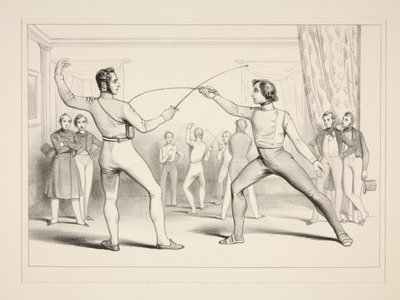 (Fechtstunde) von Paul Gavarni