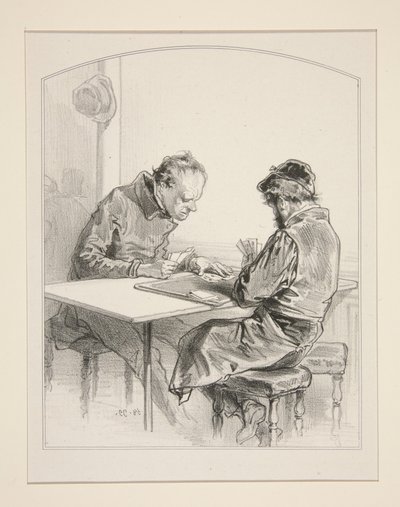 (Die Karten) von Paul Gavarni
