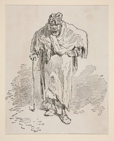(Alte Bettlerin) von Paul Gavarni
