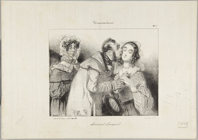 Nr. 1 der Serie „Transaktionen“ von Paul Gavarni