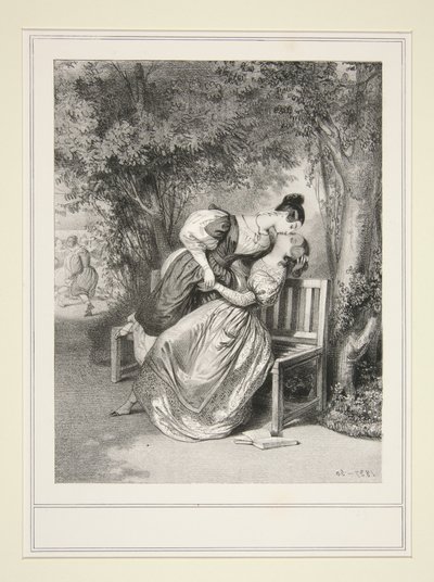 Pensionatsfreundschaft. von Paul Gavarni
