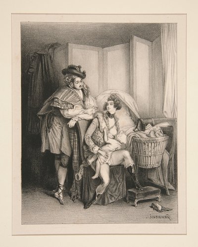 Vor der Abreise von Paul Gavarni