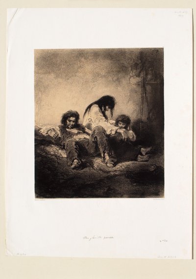 Eine arme Familie von Paul Gavarni