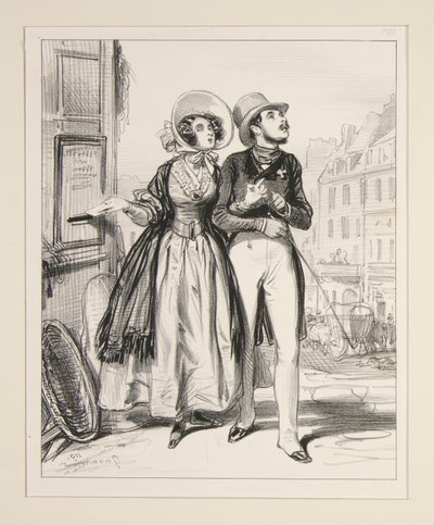 Adieu Freund, bis morgen... von Paul Gavarni