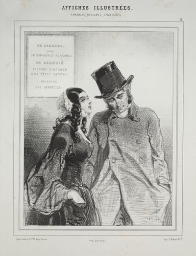 Affiches Illustrées von Paul Gavarni