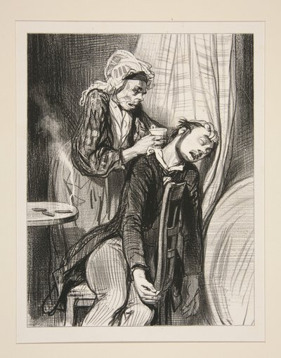 Alcibiade Cliquet wollte rauchen. von Paul Gavarni