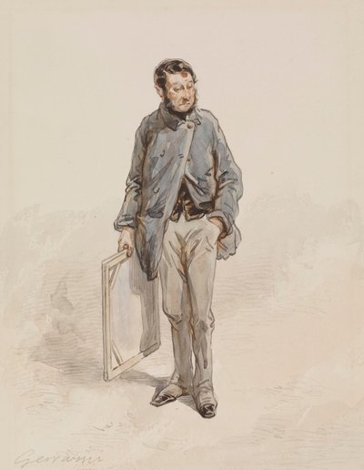 Künstler mit Leinwand von Paul Gavarni