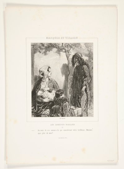 Im Namen dieser Lieben, die Ihr Alter trösten werden, Madame, haben Sie Mitleid mit mir! von Paul Gavarni