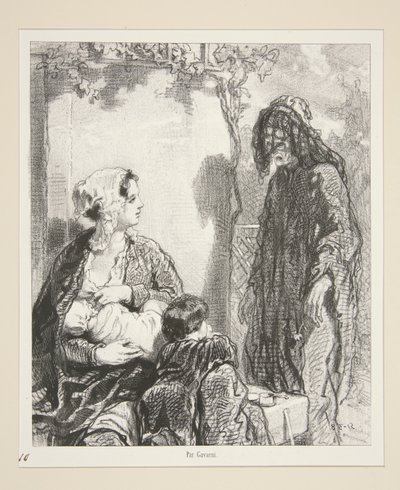 Im Namen dieser Lieben, die Ihr Alter trösten werden, Madame, haben Sie Mitleid mit mir! von Paul Gavarni