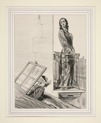 Guter Ruf ist besser als ein goldener Balkon. von Paul Gavarni