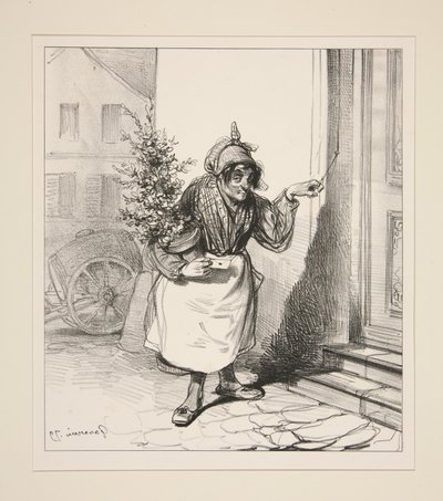 Teurer Engel, meine Liebe sendet Ihnen auf den Flügeln des Zephyrs den Duft einiger Blumen und tausend Küsse. von Paul Gavarni