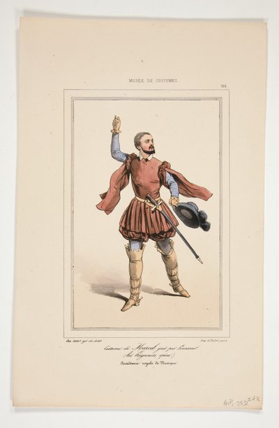 Kostüm von Marcel, gespielt von Levasseur. von Paul Gavarni