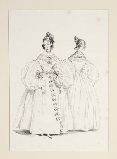 ABENDGARDEROBE. Kleider aus Musselin und Florentiner Gaze,... von Paul Gavarni