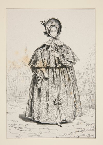 In der Stadt. (November 1835.) Mantel-Pelisse aus Wollensatin... von Paul Gavarni