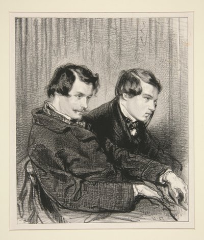 Edmond und Jules de Goncourt von Paul Gavarni