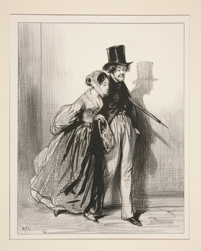 Eugène und seine Kleine. von Paul Gavarni
