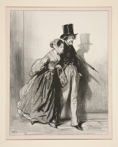 Eugène und seine Kleine. von Paul Gavarni