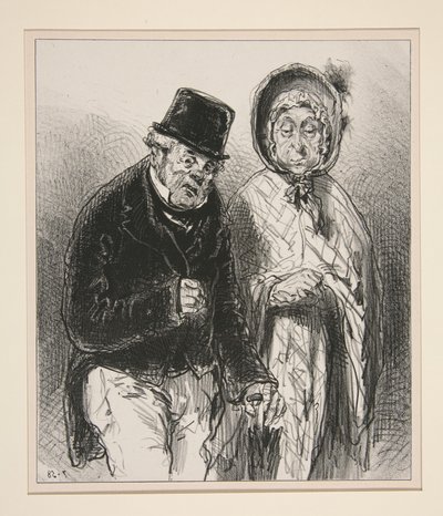 Mein verstorbener Vater und meine verstorbene Mutter, das war das Menuett... von Paul Gavarni