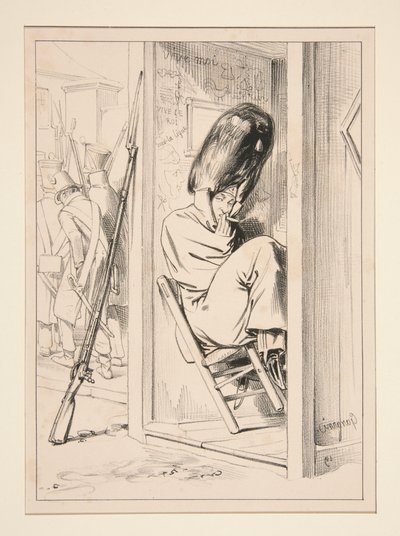 Gentilhomme De Service Dans La Garde Urbaine von Paul Gavarni