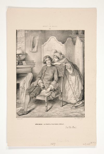 Jean-Jacques und Fräulein Merceret von Paul Gavarni
