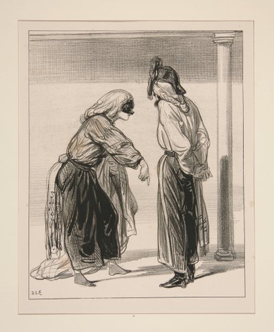 Ich habe es ihr gesagt! Ich habe es ihr gesagt, Madame, wenn Sie sich erlauben... von Paul Gavarni