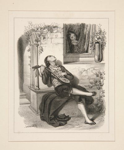 Die Serenade von Paul Gavarni