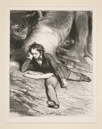 Der Liebhaber und das Reimwörterbuch von Paul Gavarni