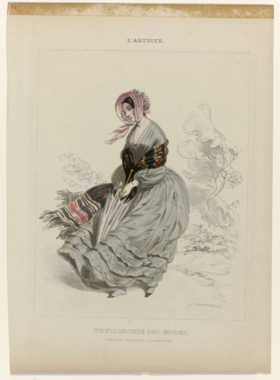 Der Künstler, Landtoilette, September 1840: Physiognomie der Moden von Paul Gavarni