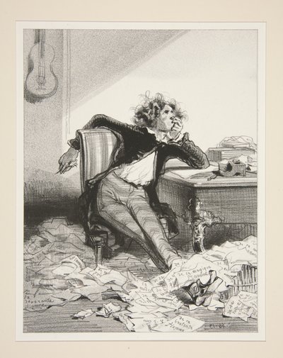 Der Autor der Worte. von Paul Gavarni