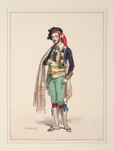 Der Maultiertreiber. (Künstlerkostüm) von Paul Gavarni