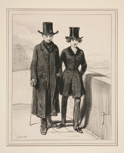 Die Seine ist ein Fluss (auf Latein Fluvius). In Paris wird sie von vielen Brücken überquert... von Paul Gavarni
