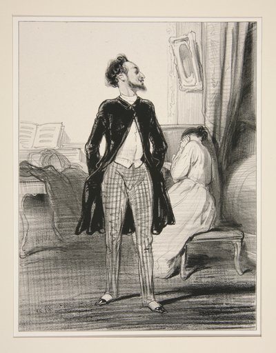 Der singende Ehemann. von Paul Gavarni