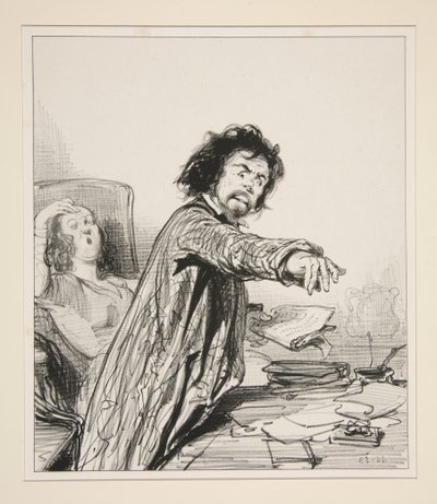 Der Dramatiker als Ehemann von Paul Gavarni