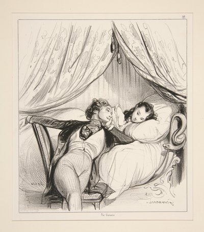 Das kleine Aufstehen. von Paul Gavarni