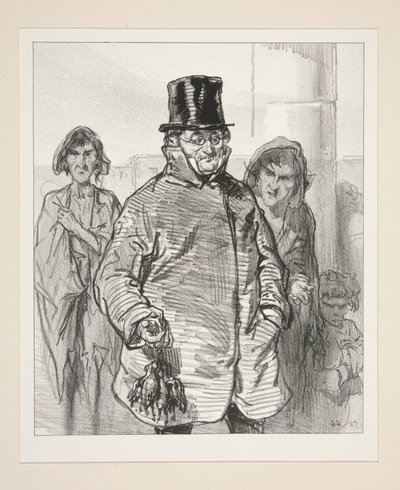 Die Rückkehr vom Markt von Paul Gavarni