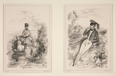 Der Robinson der Insel Bouchard von Paul Gavarni