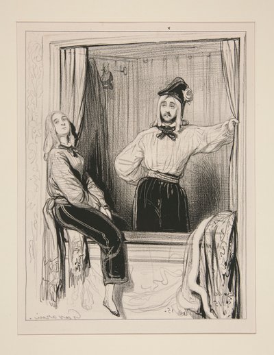 Le vicomte Aime de Trois Etoiles et dame Eloa de Tremblemont vont von Paul Gavarni