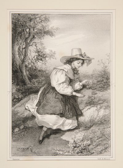 Die zwei Gänseblümchen. von Paul Gavarni