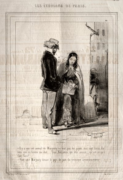 Die Studenten von Paris von Paul Gavarni