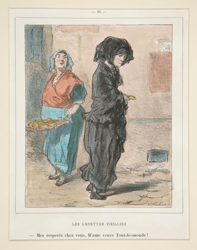 Les Lorettes Viellies von Paul Gavarni