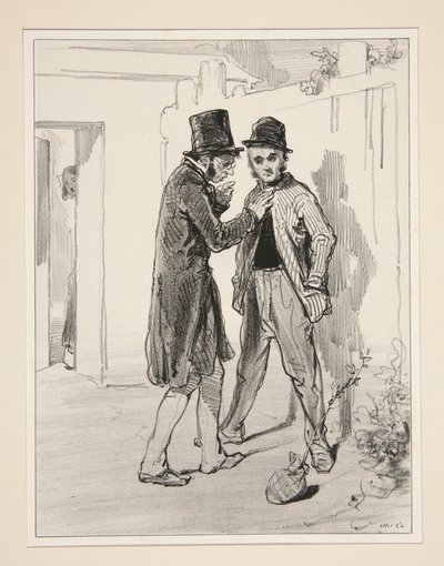 Die Wände haben Ohren. von Paul Gavarni